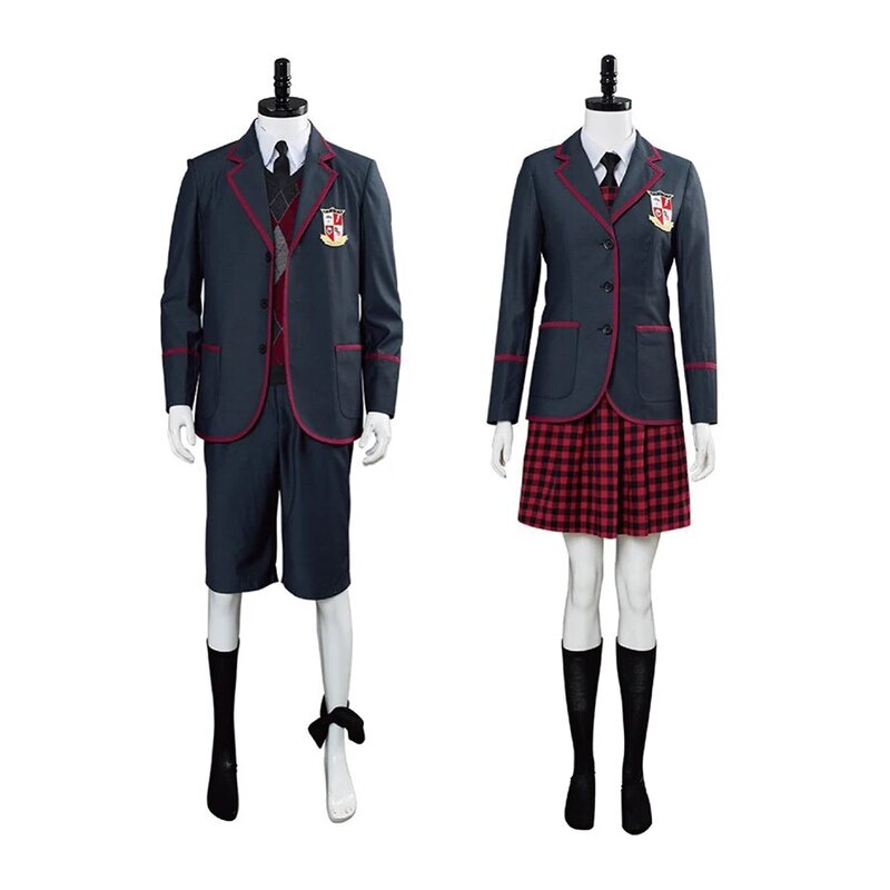 2021 The Umbrella Academy Cosplay Woman Men School Uniform Boys Girls Hero Costumes Halloween Party Carnival Costume Skirt Suits