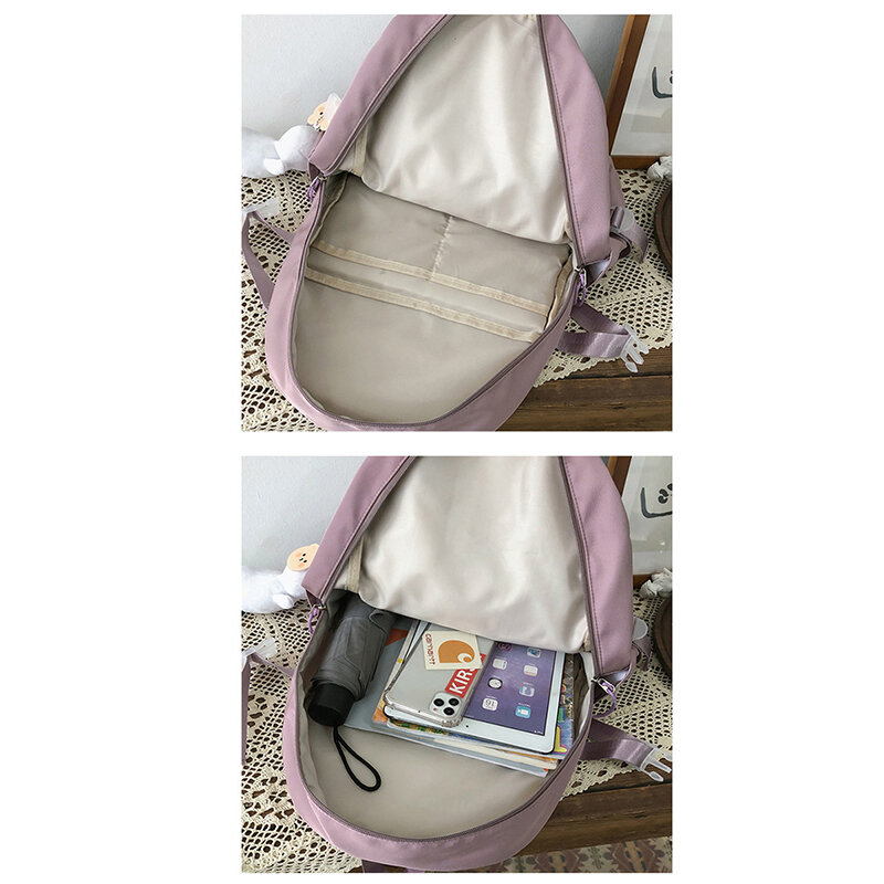 Estudante sacos de escola para meninas adolescentes bonito mochila mulher bookbags grande capacidade 2021 novo