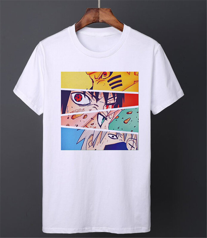 Kaus Wanita Gambar Cetak Grafis Uchiha Sasuke Amatasu Kaus Putih Kerah O Dasar Kasual Kaus Wanita Lengan Pendek, Drop Ship