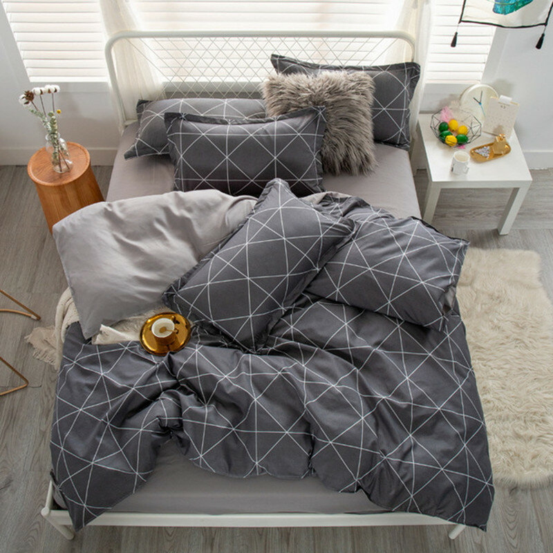 Nordic simples conjunto de cama adulto conjuntos capa edredão roupa cama folha única dupla rainha king size quart cobre 240/220