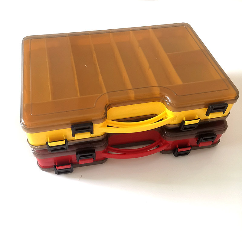 Boîte Portable de grande capacité à Double couche pour matériel de pêche, boîte de rangement d'accessoires de pêche à la carpe, boîte d'appâts Portable