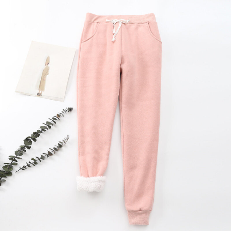 Sale Warm Harlan Pants Cashmere Pants Female 1PC Winter Thick Women Pant Long Trousers Casual Pants Plus Size Loose High Quality