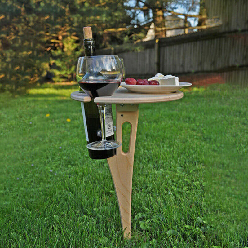 1 Set Outdoor Wine Table Portable Picnic Table Wine Glass Racks Collapsible Racks Outdoor Tables Outdoor Furniture Dropshipping