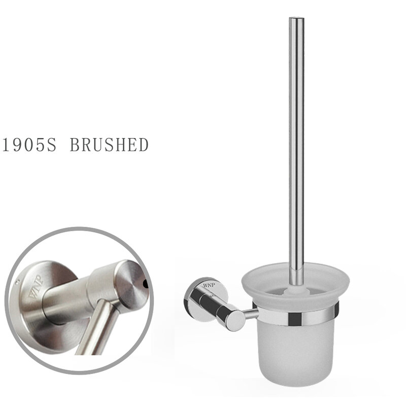 Preto/prata/escovado aço inoxidável suporte de escova de vaso sanitário, conjunto de escova de vaso sanitário, wc wc acessórios do banheiro, ferramentas de limpeza do banheiro