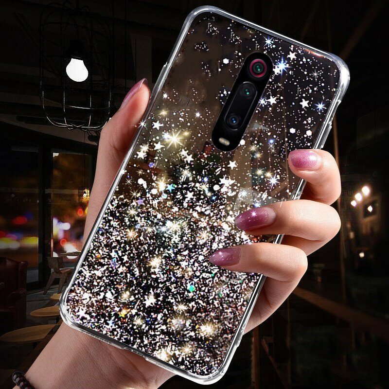 Bling Glitter Case For For Xiaomi Redmi 9A 9C 8A 7A 6A K20 K30 7 6 Redmi Note 9S 8 8T 4X 9 Pro MAX Mi 10 Lite CC9 A3 Soft Cover