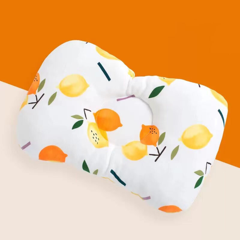 아기 수유 베개 신생아 수면 지원 오목한 만화 베개 인쇄 고정 관념 쿠션 방지 플랫 헤드 베개