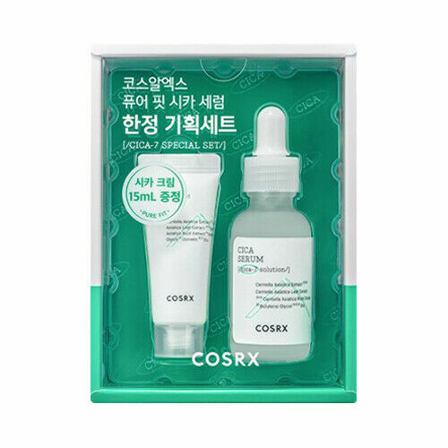 Cosrx純粋なフィットcica血清キット (2アイテム) 76% CICA-7血清改善赤み復元バリア潤い顔の皮膚韓国化粧品
