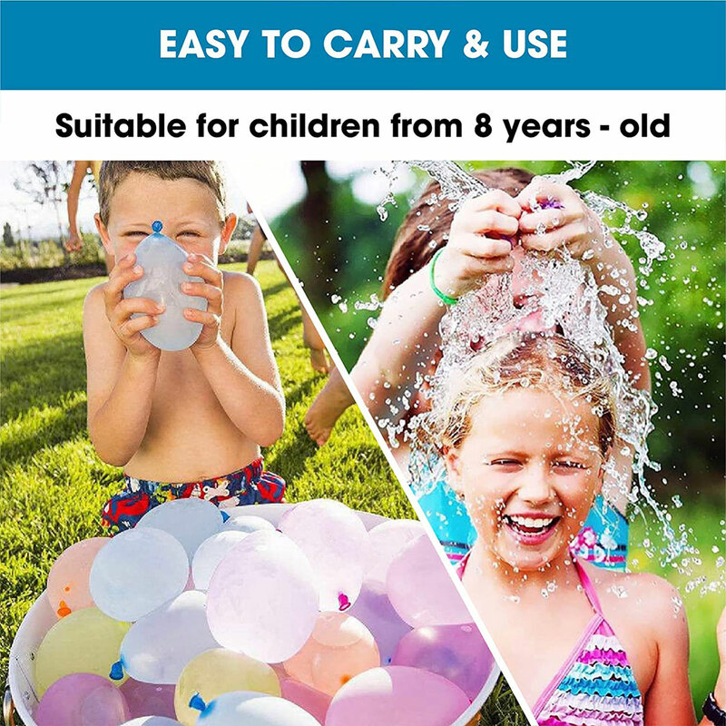 Globos de agua de llenado rápido para niños, suministros de juego de guerra de agua, globos de verano para exterior, juguete de fiesta, 111 Uds.
