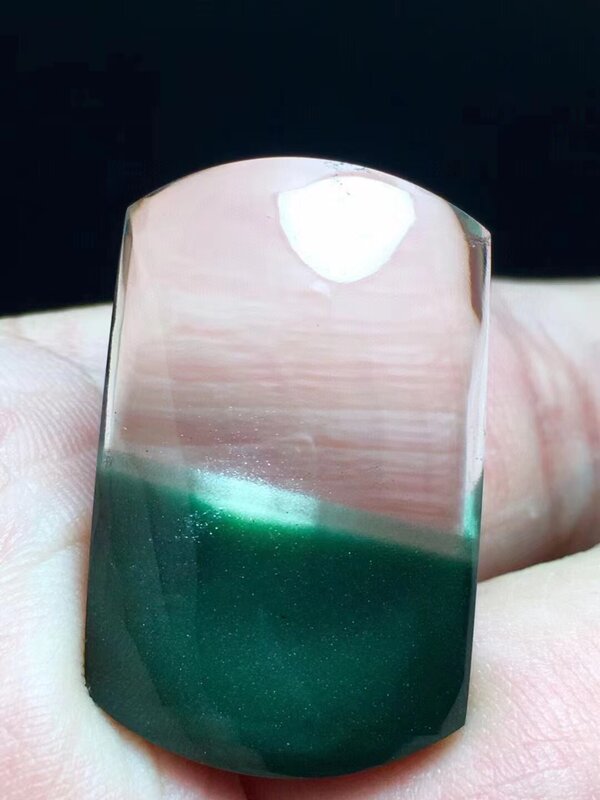 Pendentif en Quartz fantôme vert naturel brésilien, perle transparente 30x20x11mm, bijoux Rare pour femmes et hommes, à la mode, véritable AAAAAA