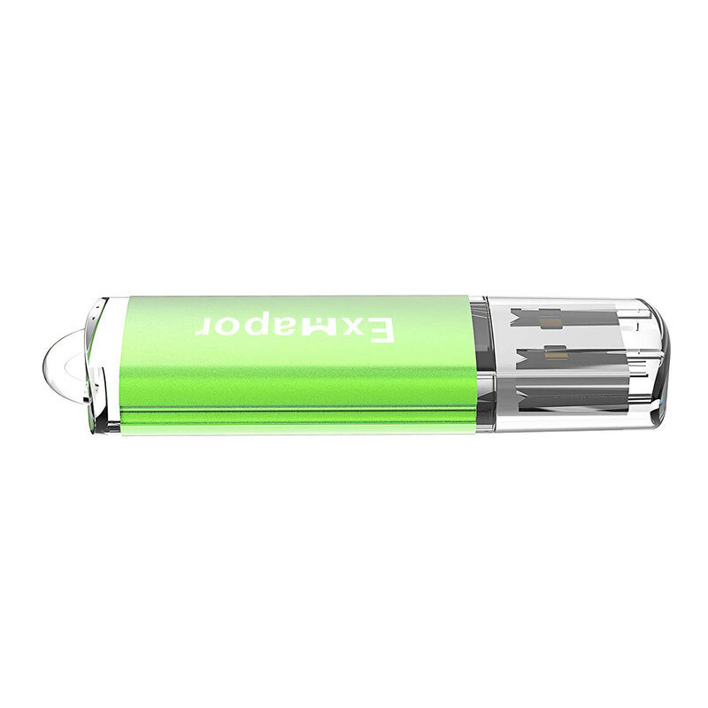 Pen drive usb portátil retangular 2.0, pendrive 8 gb 8 gb verde com zíper