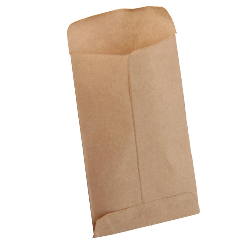 6x10cm Cookie Bags 200pc Kraft Paper Bag Mini Envelope Gift Bags Candy Bags Snack Baking Package Supplies Gift Wrap Glue Box