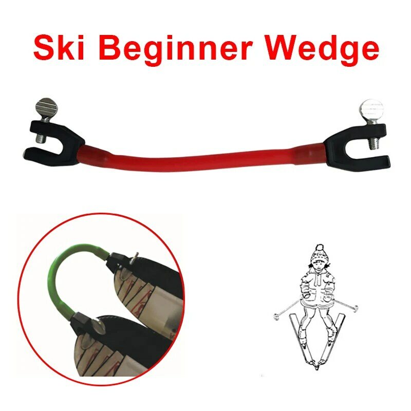 Winter Ski Tip Connector Safe Skiing Outdoor Elastic Clip Ski Beginners Training Easy Wedge Speed Control Kid Protection