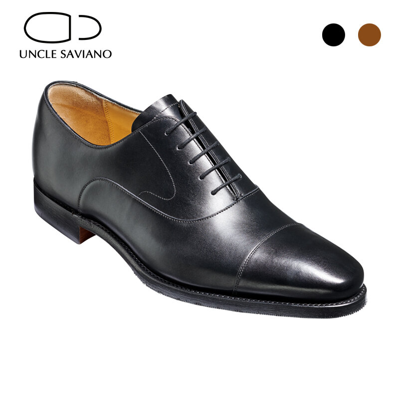 Wujek Saviano Oxford styl biznesowy mężczyzna moda buty sukienka najlepsze męskie buty Handmade prawdziwej skóry projektant formalne męskie buty