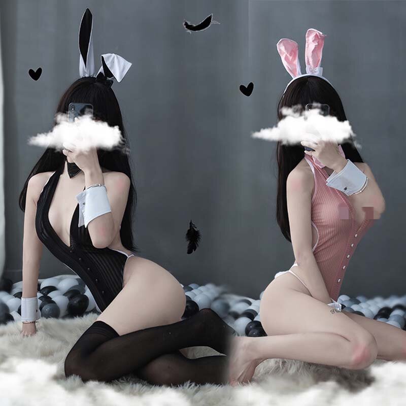 Pakaian Dalam Seksi Seragam Sekretaris Seksi Tempat Tidur Sesat Berkas Terbuka Hot Bunny Girl OL Gairah Setelan Super Show