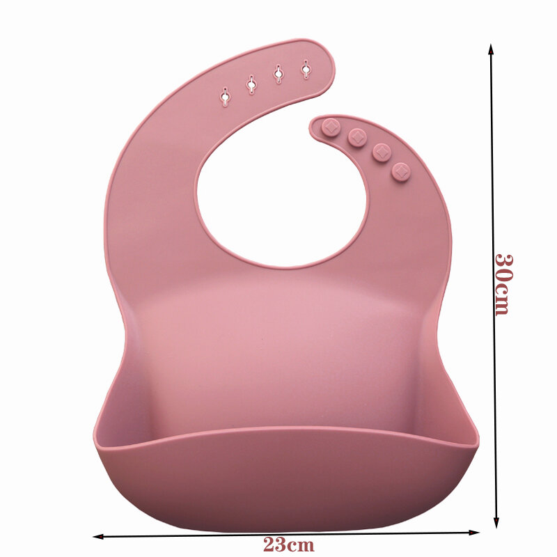 1PC Lunch Apron Toddler Silicone Bibs Baby Kids Girl Boys Waterproof Saliva Solid Feeding Bib 36 Colors baby Silicone Bib Aprons