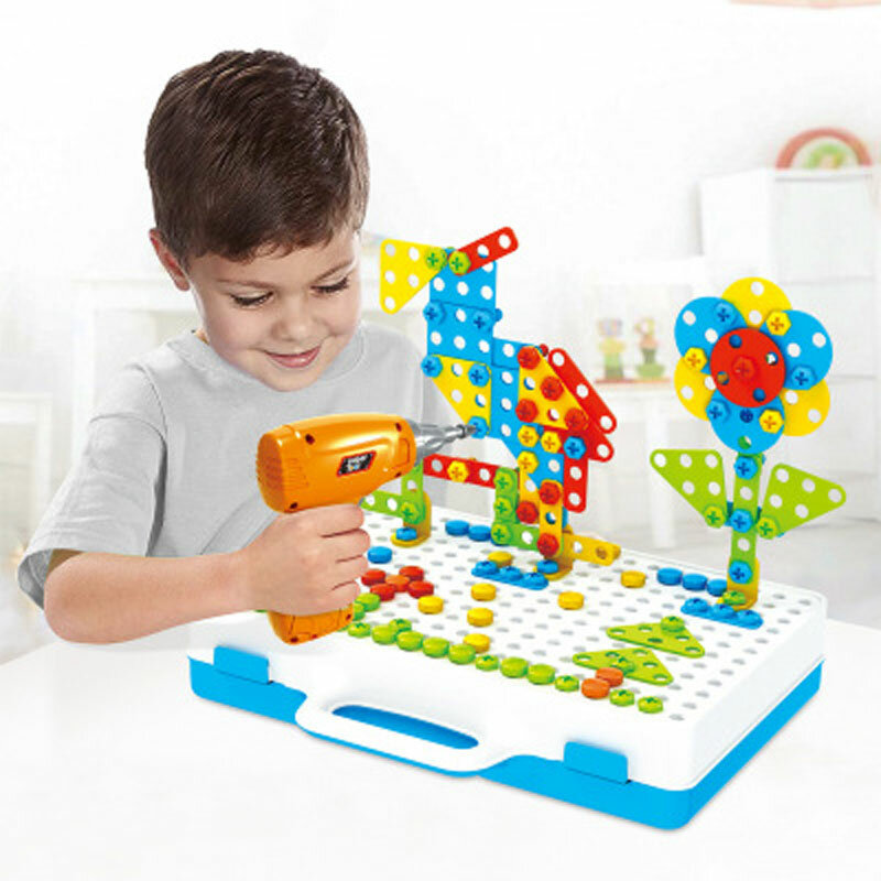 Brinquedos com brocas para crianças, chave de fenda criativa para bebês, brinquedo diy, kit de jogo educacional quebra-cabeças