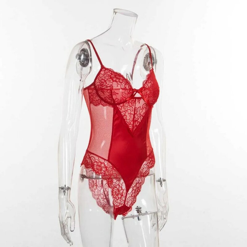 S-3XL Nữ Đỏ Ren Gợi Cảm Plus Kích Thước Thời Trang Bodysuit Khiêu Dâm Quần Lót Nữ Thân Mật Cơ Thể Giới Tính Quần Lót Gợi Tình Trang Phục