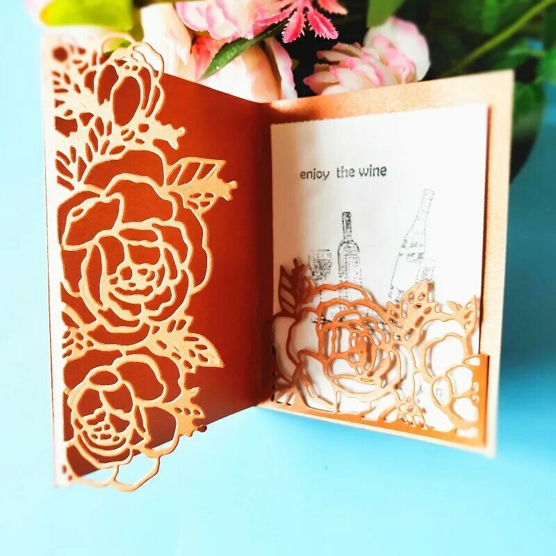 Grite 15 styl kwiat z krajką z koronki metalowe matryce do cięcia stali szablony do dokonywania Scrapbooking Album DIY papier tłoczenie karty