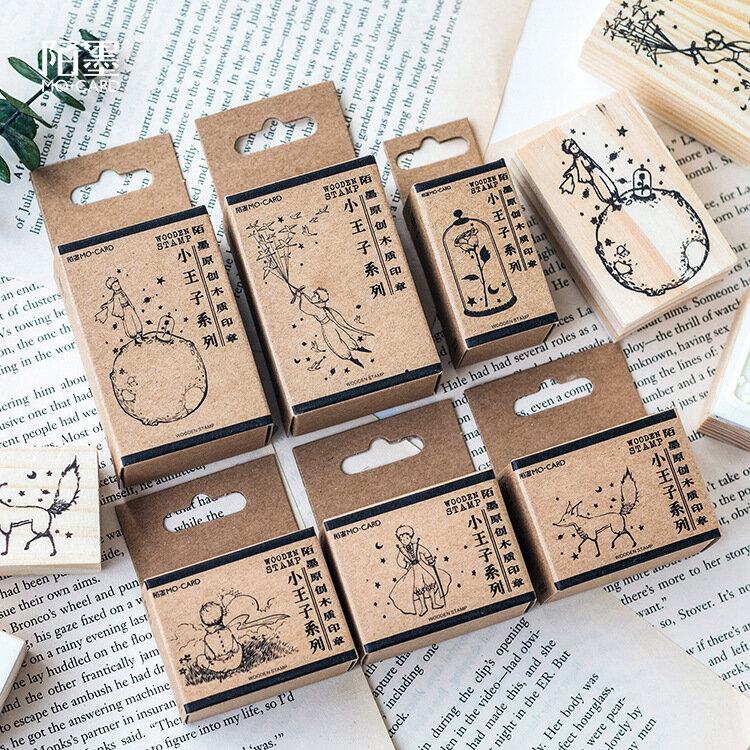 Petit Prince thème bricolage en bois caoutchouc timbres journal Scrapbooking timbres ensemble pour photo faisant des cartes artisanat