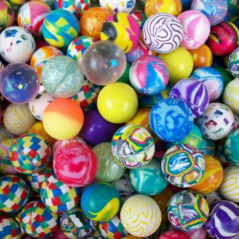 Bola elástica de torção para crianças, bola de borracha de cores de ovos com 10 tamanhos e 27mm, acessórios especiais para crianças n8v1