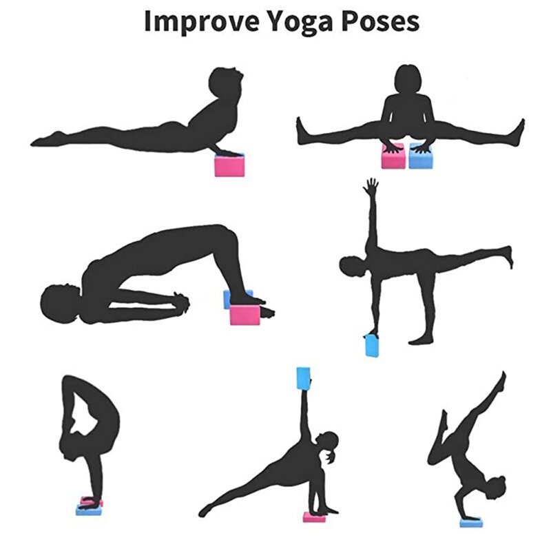 Bloque de Yoga de EVA de alta densidad,bloque de espuma colorida para Pilates,ejercicio físico,estiramiento,entrenamiento de salud para gimnasio,moldeador de cuerpo 