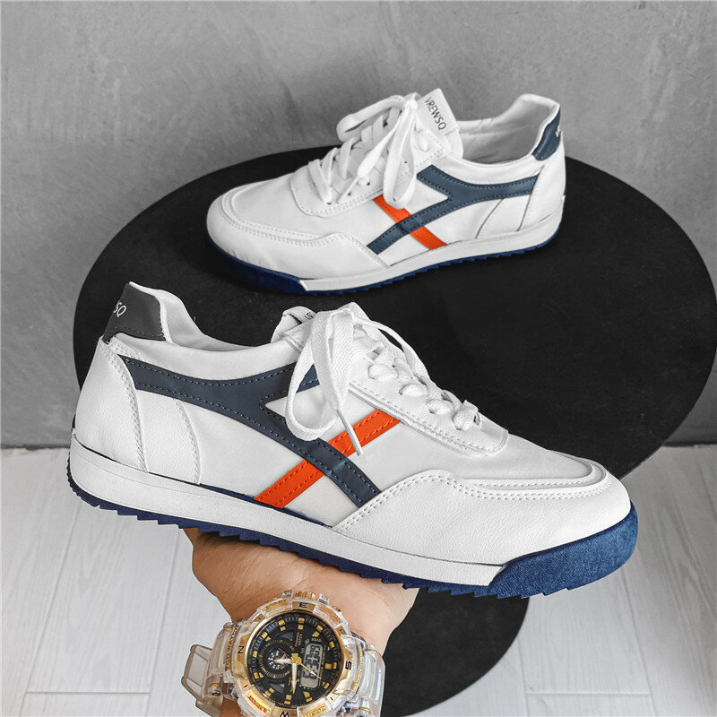 New autumn and winter leather balance shoes for men and women, high-end casual shoes, fitness jogging shoes, Forrest Gump shoes