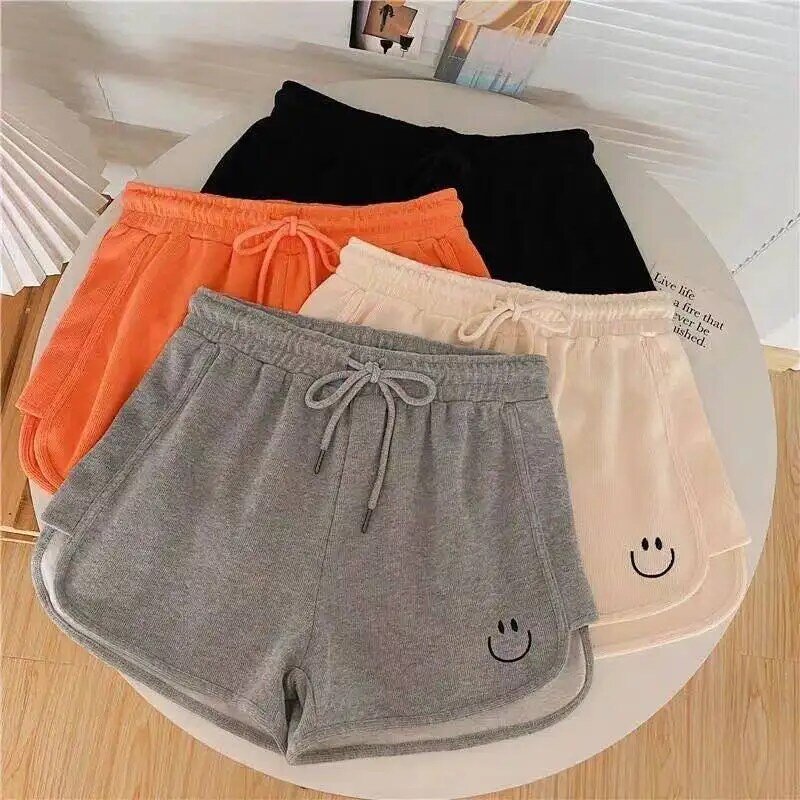 2021 shorts de verão roupas de verão crianças outerwear fino estilo coreano calças quentes pai-criança vestir calças smiley