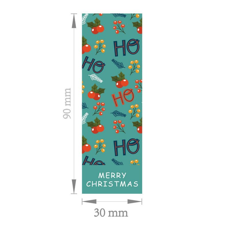 Etiquetas personalizadas do pacote da selagem da caixa de presente do papai noel do retângulo das etiquetas do selo das etiquetas do feliz natal 30 pces