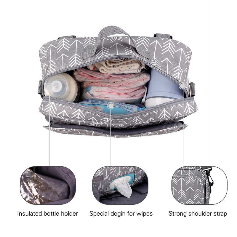 Wasserdicht Baby Mummy Taschen Fashion Prints WetDry für Einweg Mehrweg Mutterschaft Windel Tasche Doppel Griff Wetbags