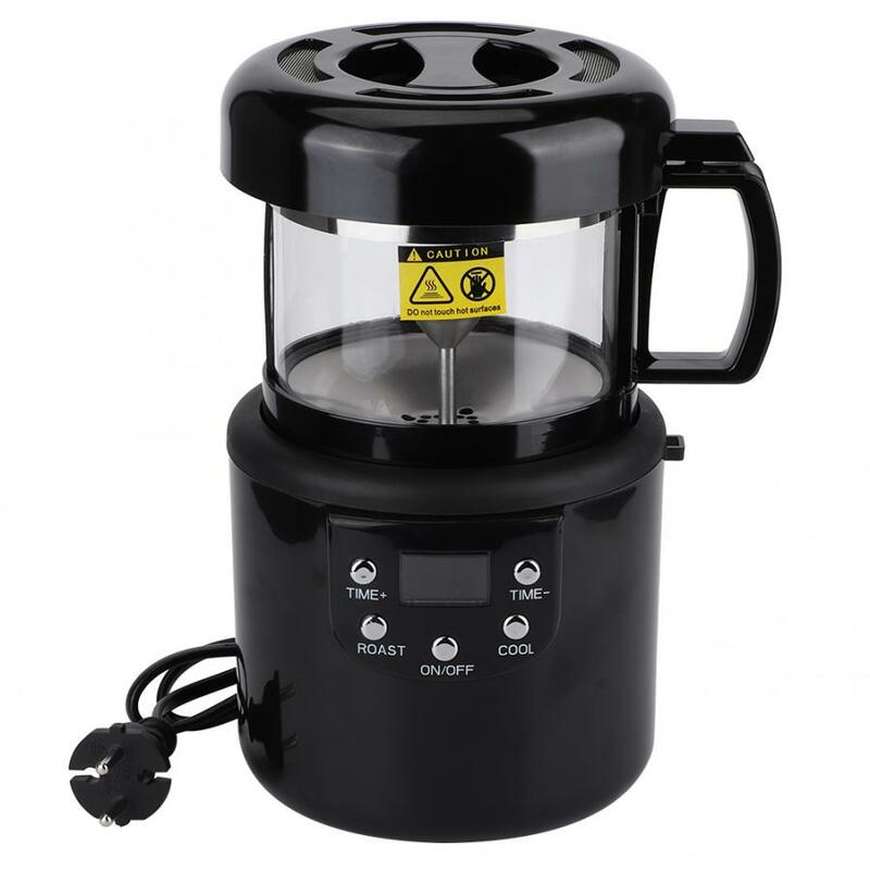 Tostador de café doméstico, Mini máquina eléctrica para hornear granos de café sin humo, con enchufe europeo de 220V y 1400W