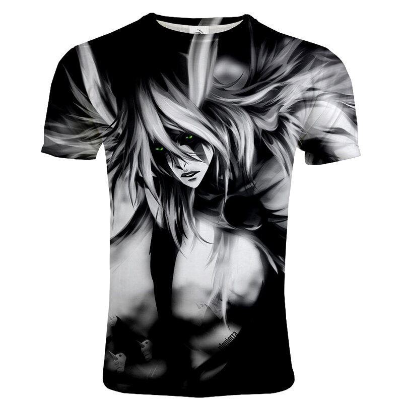 T-shirt homme/femme, Streetwear, décontracté, mode Hip Hop, avec dessin animé décoloré imprimé en 3D, printemps été