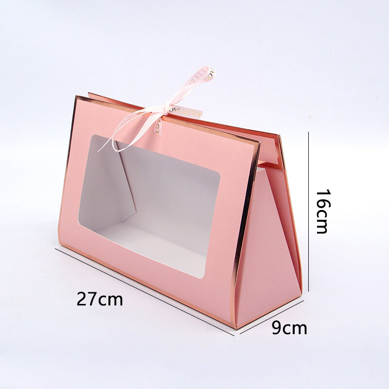 Новый пакет для цветов, крафт-бумага, складная коробка для цветов, картонная коробка, цветочный упаковочный материал J6A5526