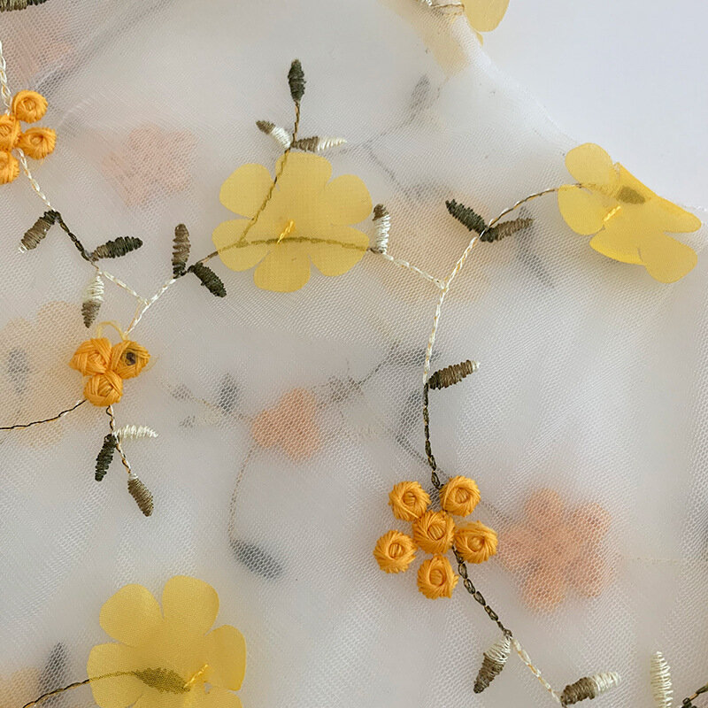 Żółta stokrotka haft Organza torby z bawełny dla kobiet 2021 nowe luksusowe torebki jasne torebki ślubne dla panny młodej torebka damska zestaw