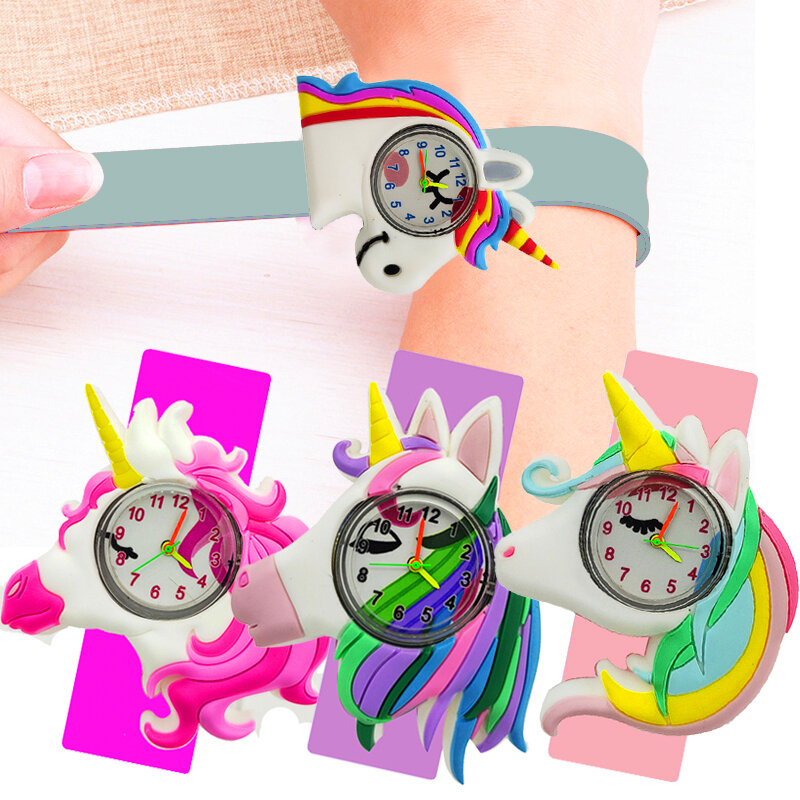 Vendita calda Unicorn Watch regalo di compleanno per bambini regali di natale Pony Watch Girls Boys Baby Bracelet Clock orologi al quarzo per bambini