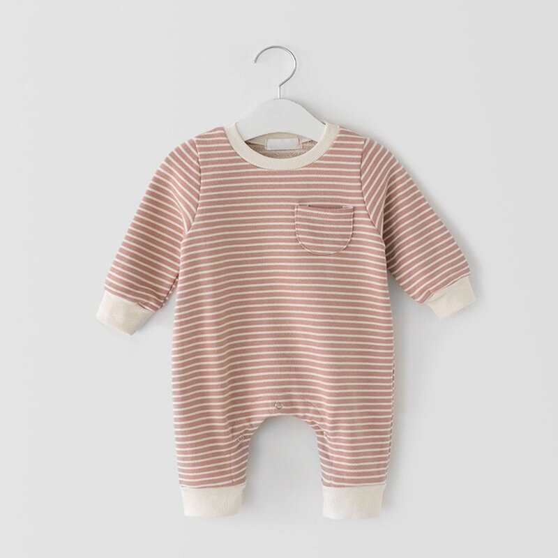 2022 primavera roupas do bebê recém-nascido menino listrado algodão macacão infantil da criança do bebê manga longa macacão casual roupas de bebê