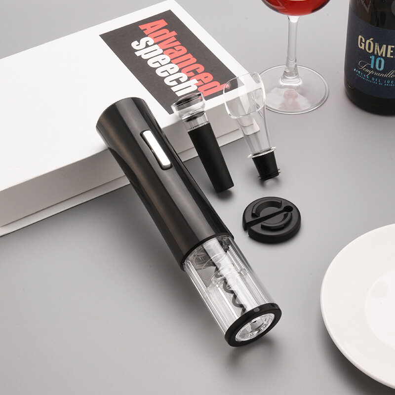 Juego de abrebotellas de vino eléctrico WHDZ, sacacorchos automático, Combo de extractor inalámbrico con cortador de papel de aluminio, tapón al vacío