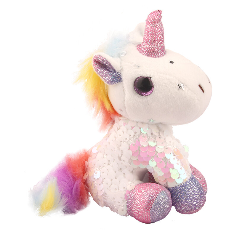 Bambole brillanti fatte a mano del Mini giocattolo dell'unicorno delle paillettes sveglie multicolori per il giocattolo del cavallo dei regali di festa e di compleanno delle ragazze
