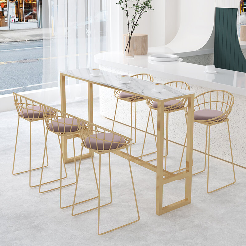Personalizzabile Iron Art Kitchen sedie da pranzo semplicità in marmo sgabello da Bar mobili per sedia da casa per sedie da Bar per il tempo libero