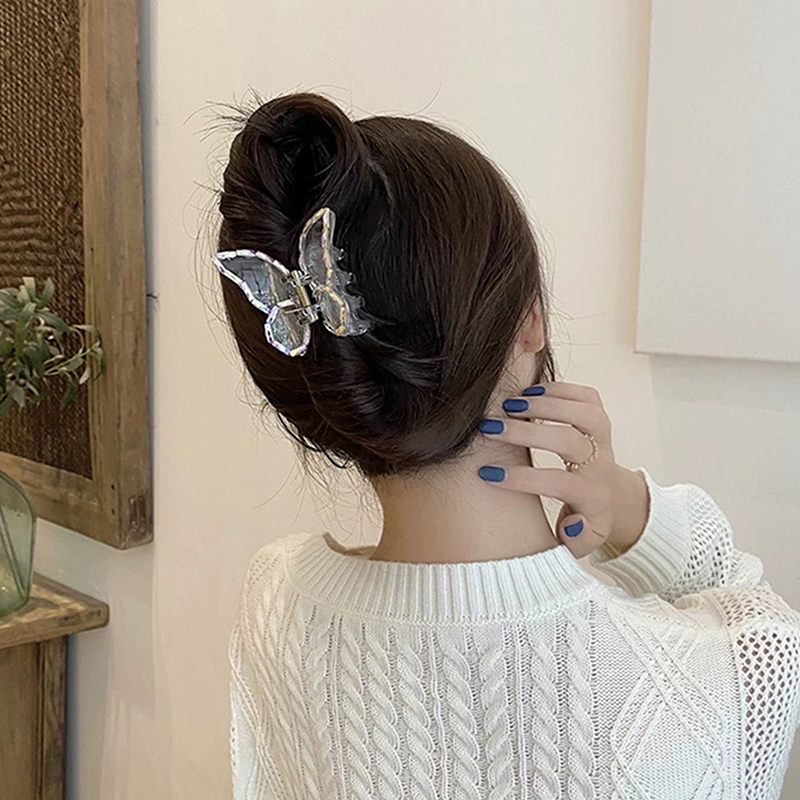 Sommer Transparent Schmetterling Greifer Haar Clip Für Frauen Süße Zubehör Schmetterling Clip Weibliche Haarnadel Süße