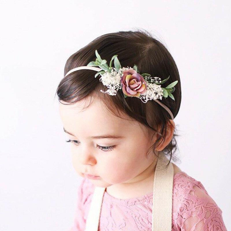 Детская повязка на голову с бантом Новорожденные Девочки Малыши, аксессуары для волос цветочный узел