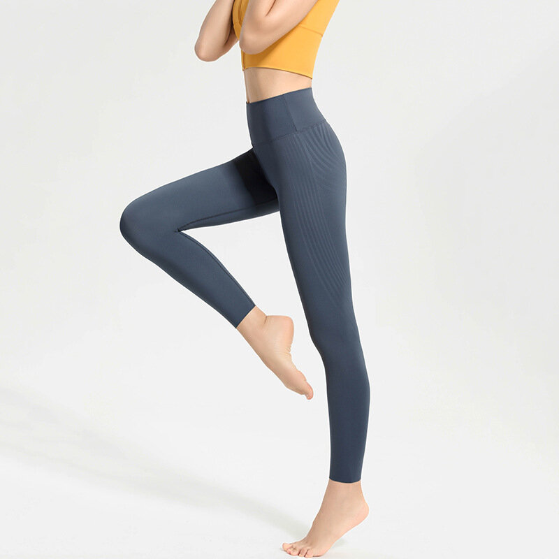 Las mujeres pantalones leggings iHigh Yoga Control de abdomen sin costura Leggings empujar correr deportes atléticos de la cadera forma