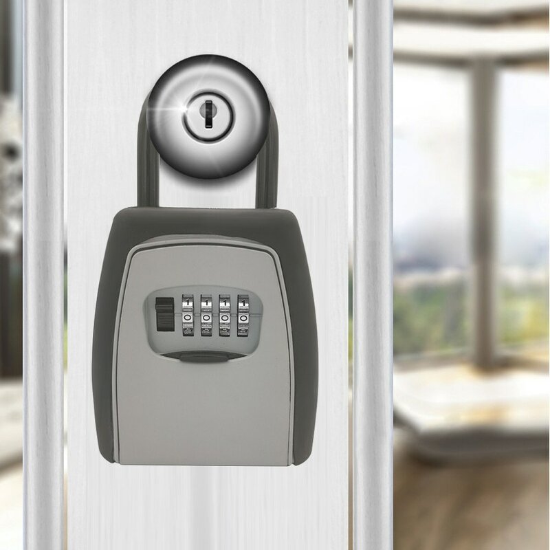 في الهواء الطلق مفتاح ودائع آمن مربع مفتاح التخزين خزنة مع رمز مزيج قفل مربع لمفاتيح