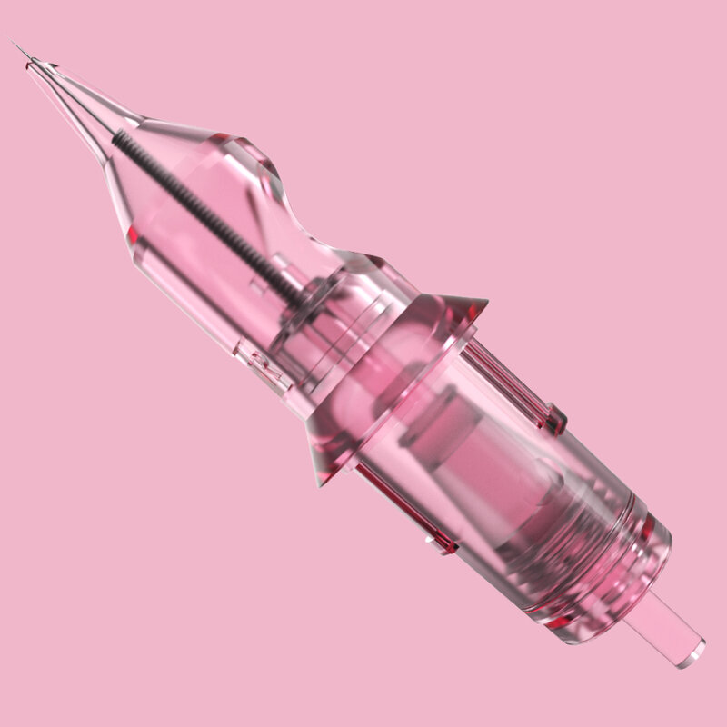Stigma igły do tatuażu makijaż nabój do tatuaży Pen Gun Machines jednorazowe 0.30MM różowe sterylizowane bezpieczne pojedyncze igły
