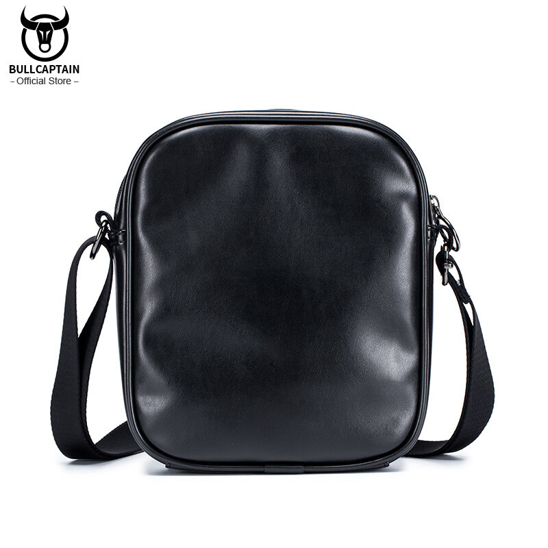 BULLCAPTAIN Official Authentic New Portable Men's Small Shoulder Bag Casual Fashion Messenger Bags Waterproof Pu Leather Bages