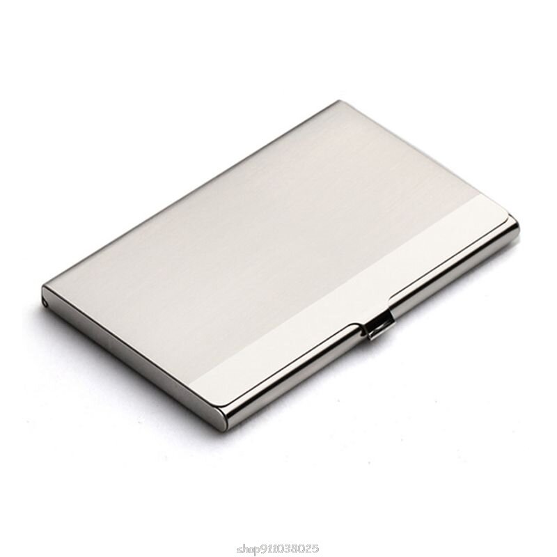 Pocket Stainless Steel & Metal Business Card Holder Case ID Credit Wallet Silver Ja11 21 Dropship