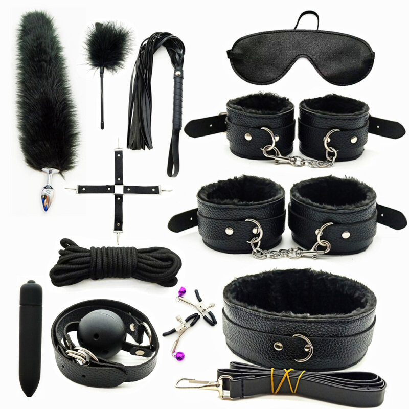 Products for Adults BDSM Sex Bondage Gear Set Handcuffs Sex Games Whip Gag Adult Toys Exotic Accessories Sex Toys for Couples