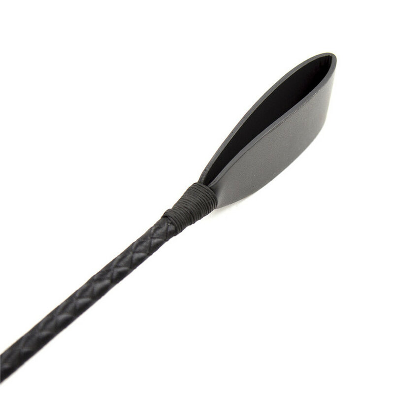 45-60CM negro PU de cuero para azotar Paddle Long látigo para coquetear slave BDSM Bondage Flogger juguetes sexuales para mujeres adultos SM juegos