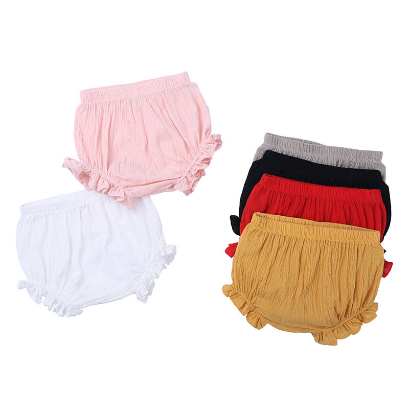 Baby Cotton Shorts Bloomers Toddler Girls Ruffle Diaper cover Baby Girl Bottom Shorts Toddler Short Pant