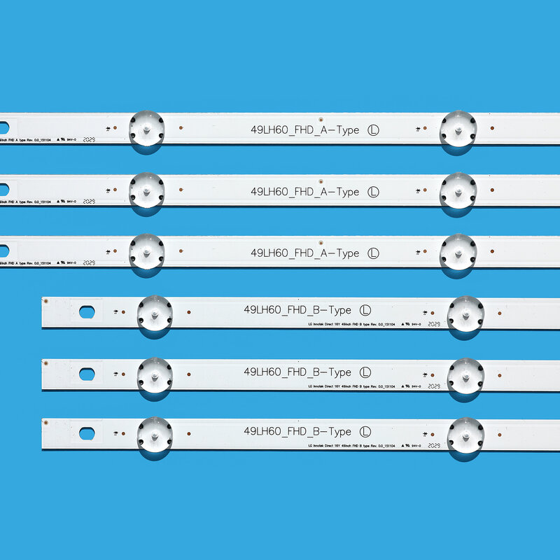Bande de rétroéclairage LED 7 pour LG Innotek Direct 16Y, 49 pouces, A/B, HC490DUN, HC490DUN-ABRR1-211X, LT-50C550