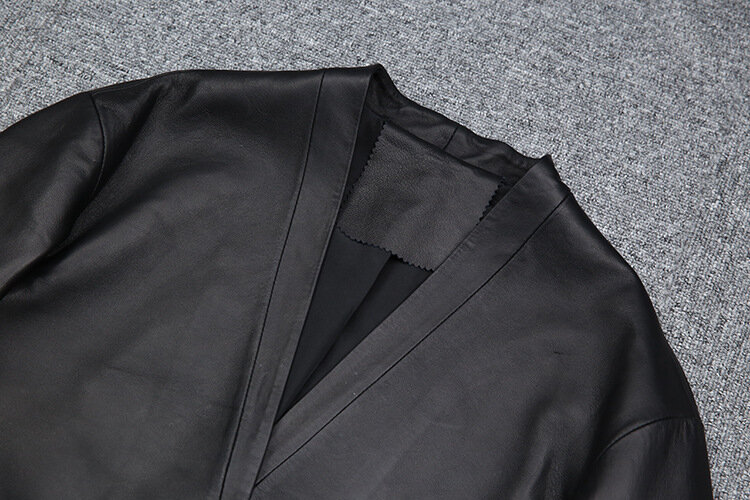 2021 novo estilo venda quente feminino casual breve bolso casaco de couro genuíno